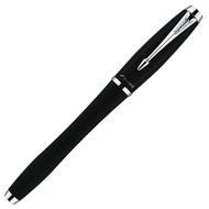 black pen on a white background
