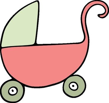Pink And Green Pram At Clkercom Vector Online