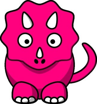 Pink Baby Dinosaur At Clkercom Vector Online