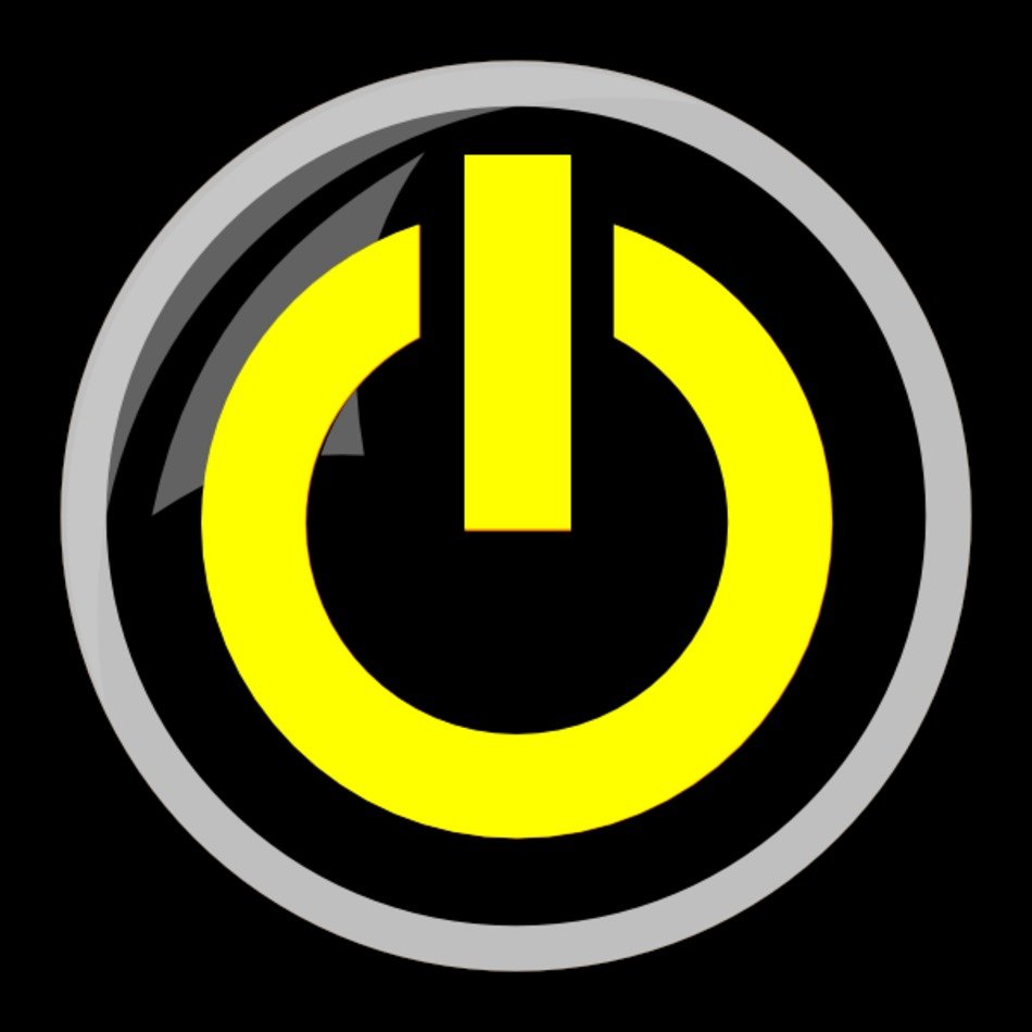Yellow Power Button At Clkercom Vector Online