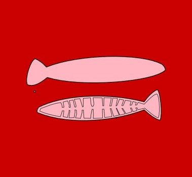 Clipartistnet &187 Fish Pesce Stilizzato Art B Red Equal I