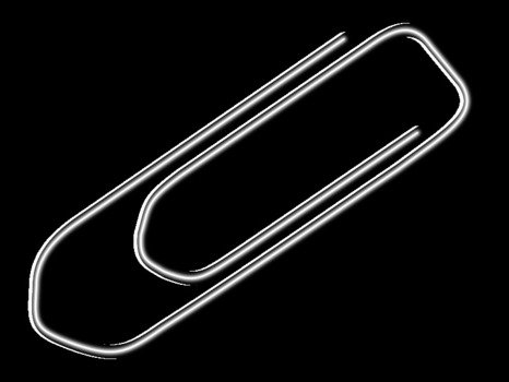 clipart of metal clip on a black background