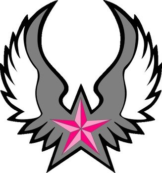 Pink Nautical Star Wings At Clkercom Vector
