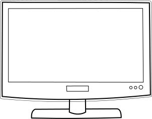 Television By Lmproulx Flat Hdtv Lcd Line Art