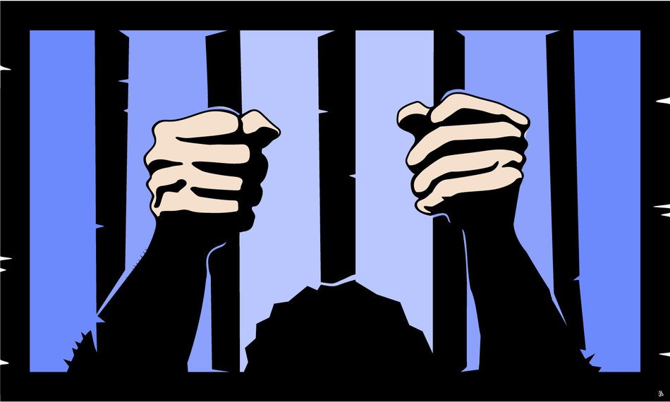 'In the prison' clipart