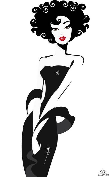 Clipart of beautiful lady