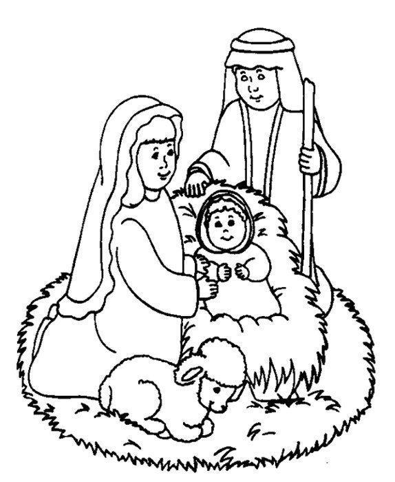 Dibujos Para Colorear De Pesebre Nacimiento Portal Belen