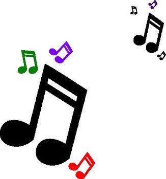 Colored Music Notes At Clkercom Vector Online