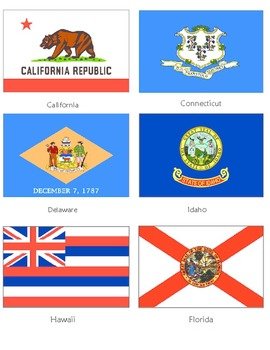 Usa State Flags &ndash; Ca Ct De Id Hi Fl Kidspressmagazinecom