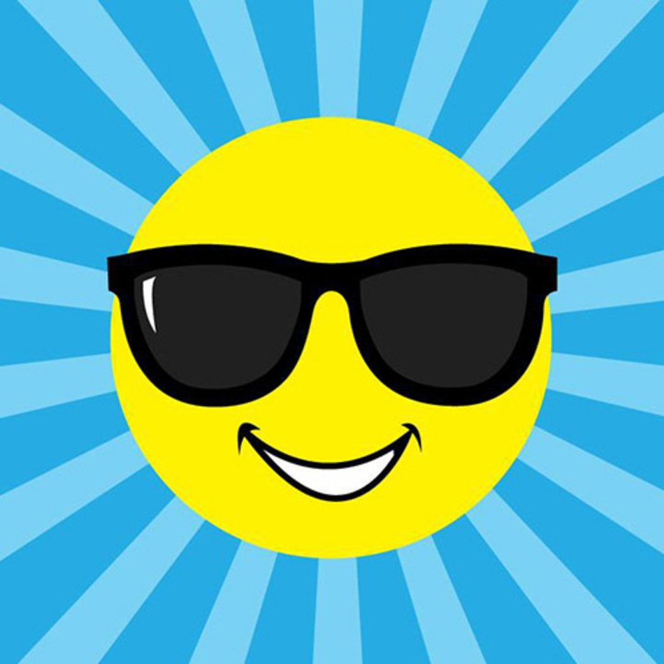 sun in sunglasses