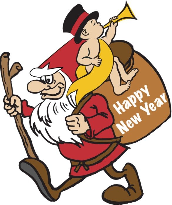 Clip Art Of A Gnome And Baby New Year Dixie Allan