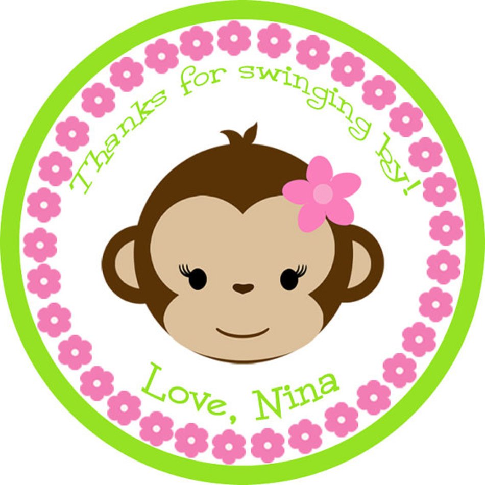 Girl Monkey Baby Shower Panda Free Images