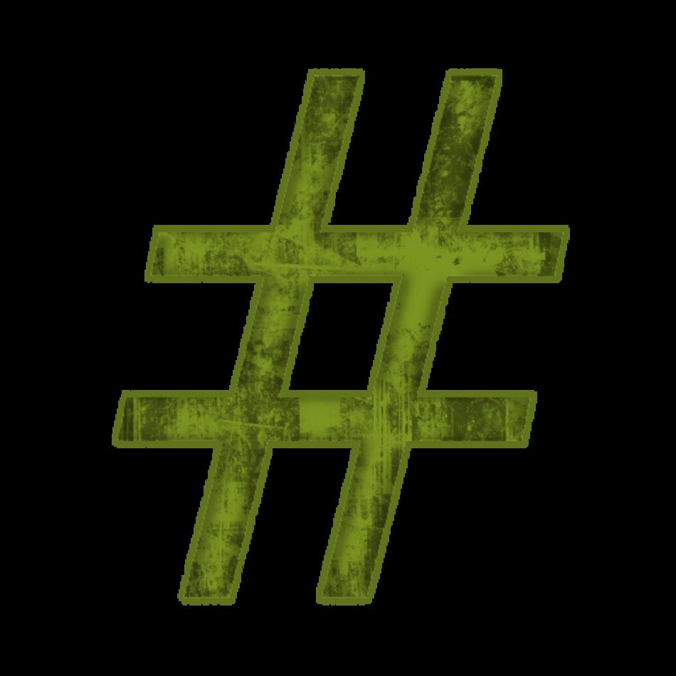 green grill on a black background