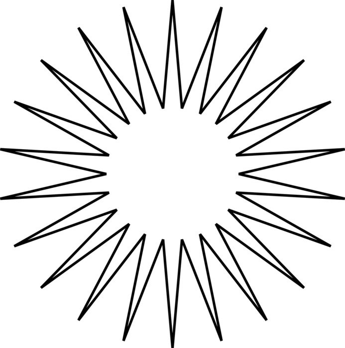 figure with pointed petals as a picture for a clipart