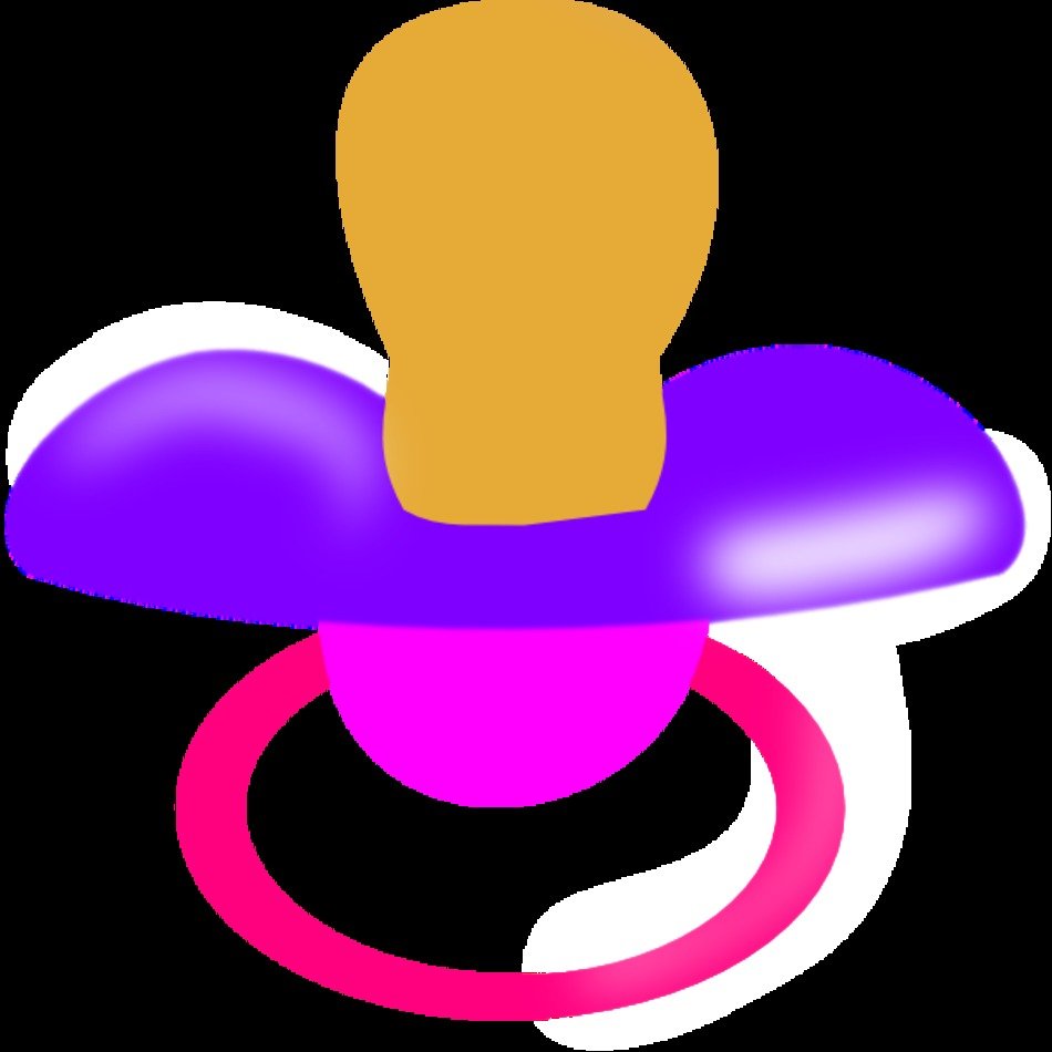 Purple And Pink Pacifier At Clkercom Vector