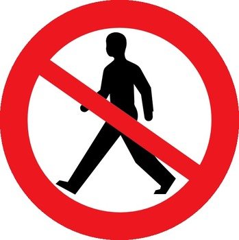 No Entry For Pedestrians At Clkercom Vector clipart