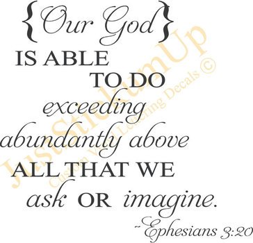 20 Scripture Our God Is Able Wall Art Words Vinyl Lettering Decal N2