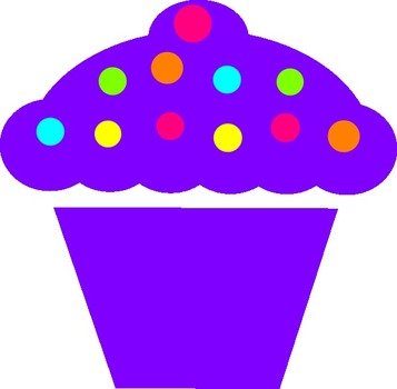 Purple Polka Dot Cupcake At Clkercom Vector N2