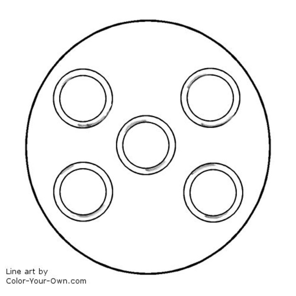 Five Golden Rings 5 Line Art