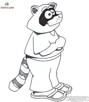 Raccoon Coloring Page