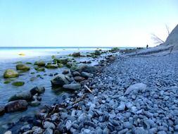 Mons-Clint rocks and stones on the Baltic Sea coast