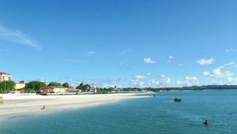 tropical coast with white sand beach, brazil, Salinas da Margarida