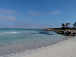 blue ocean and white beach outlook