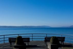 Embankment overlooking the lake constance