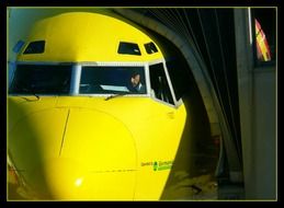 yellow aircraft