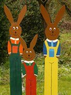 Easter decoration in the form of hares