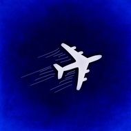 graphic image of the aircraft in flight