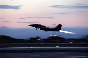 jet aircraft evening flying silhouette