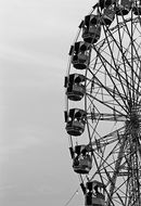 ferries wheel black and white photography