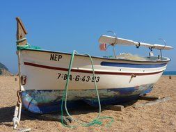 Boat on the sea shore