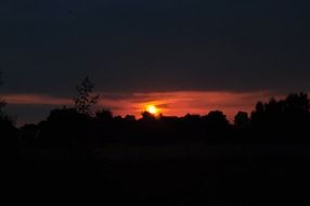 colorful sunset beautiful afterglow