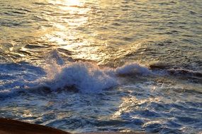 ocean waves on the shore