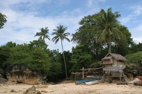 Robinson Crusoe house on the beach