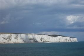 white cliffs on the coast of dover