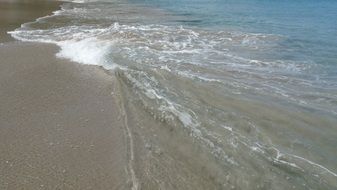 Coastal wave close up