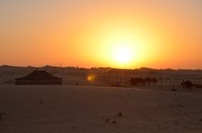 sunset to Abu Dhabi