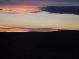 pink sunset sky