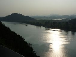 evening glow on the river