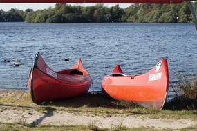 red canoeing