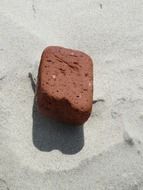 stone brick on sand