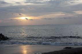 evening photo of the calm sea