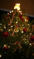 christmas tree with shining top