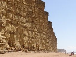 Landscape of cliffs on a beach