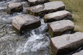 stones by the river in south korea