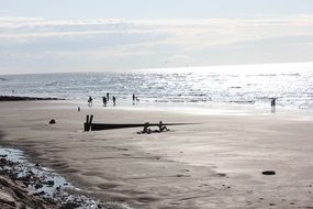 people on the coast of the Atlantic ocean