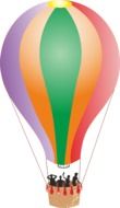 picture of the colorful hot air balloon